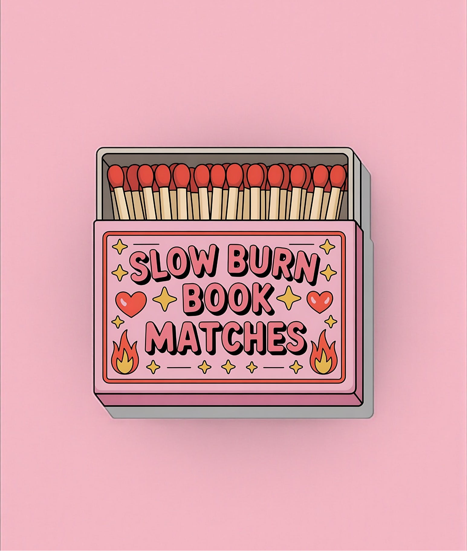 Slow Burn Book Matches Sticker