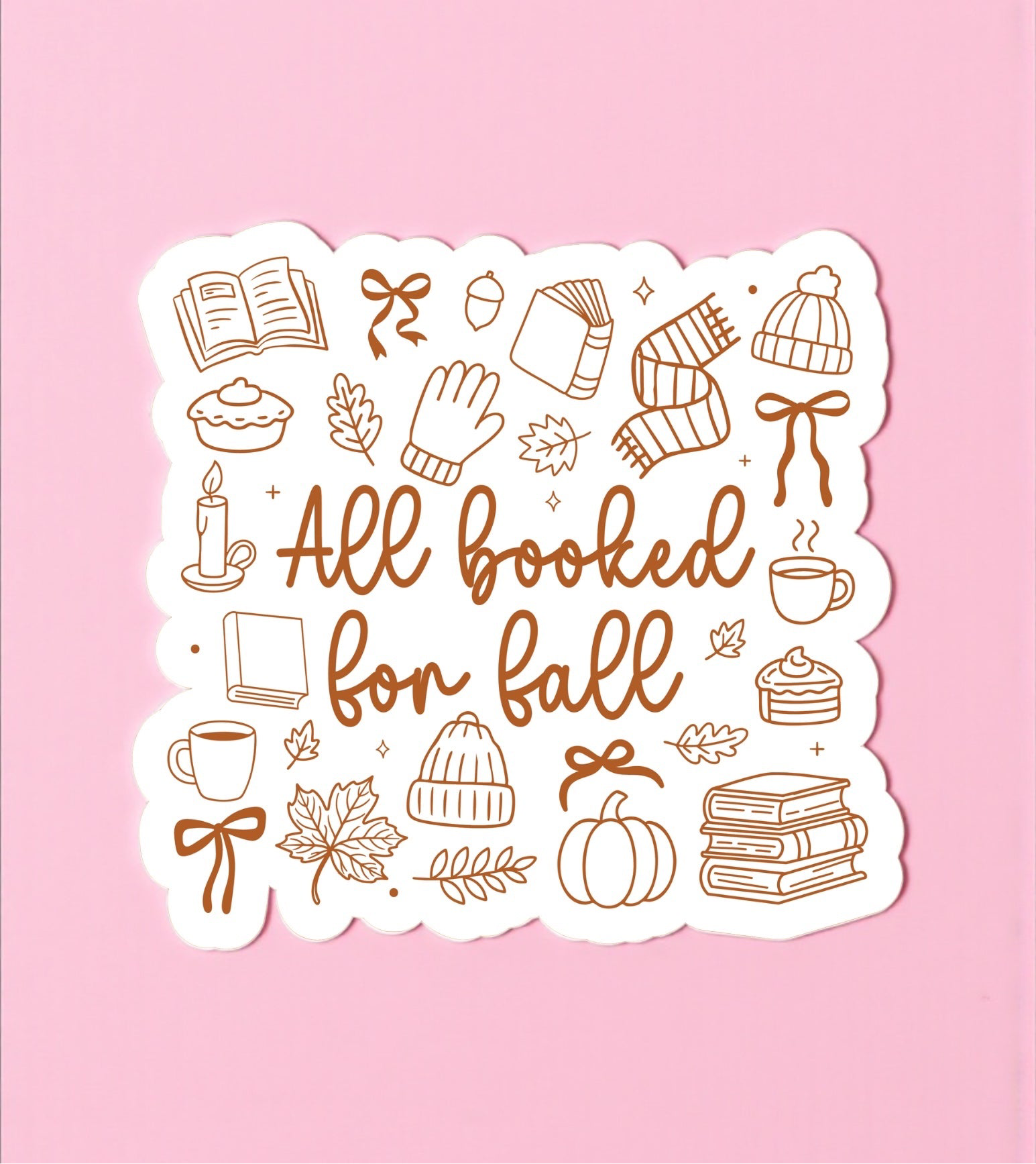 All Booked for Fall Sticker