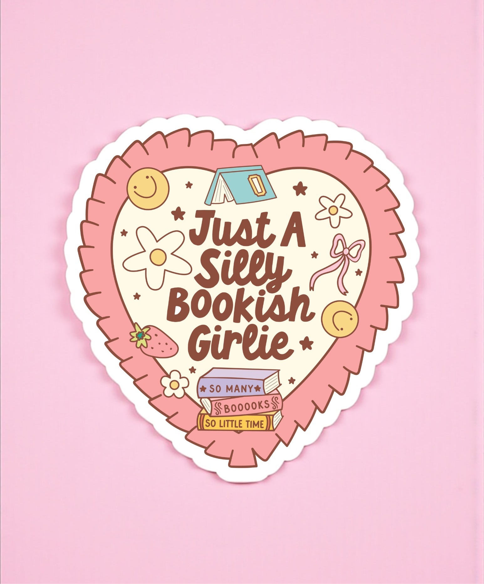 Just a Silly Bookish Girlie Sticker