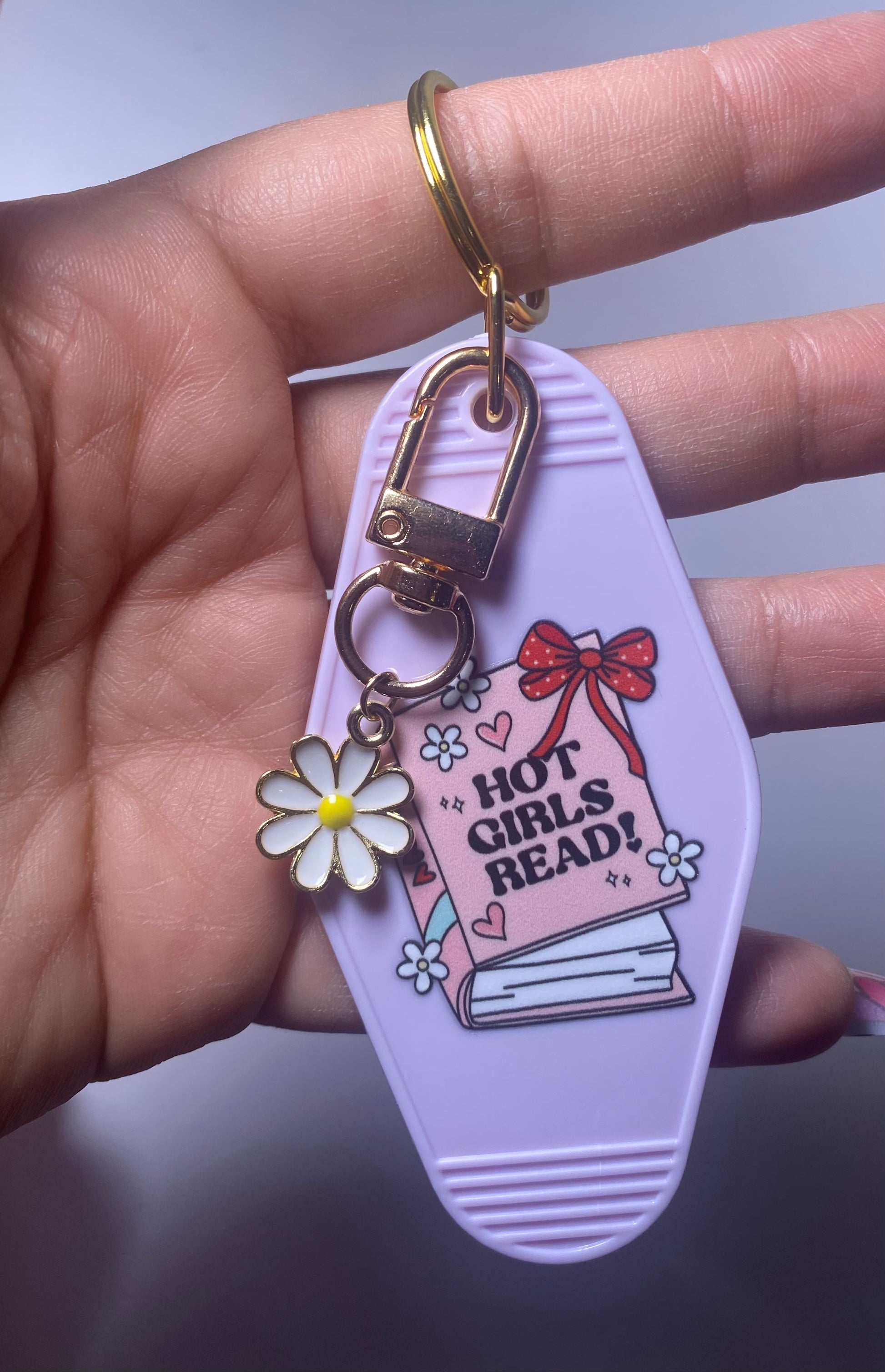 Hot Girls Read Keychain
