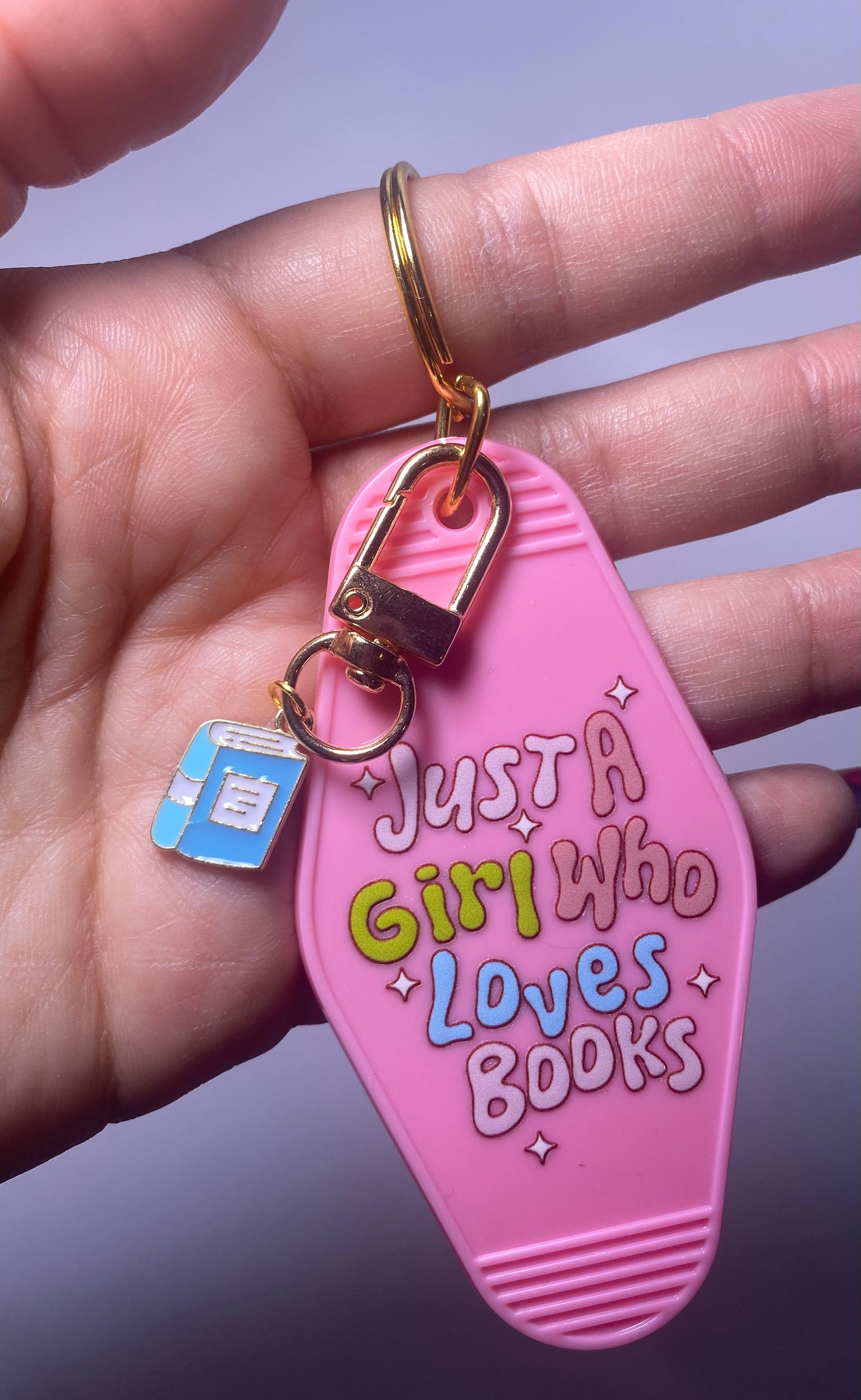 Just a Girl Who Loves Books Keychain