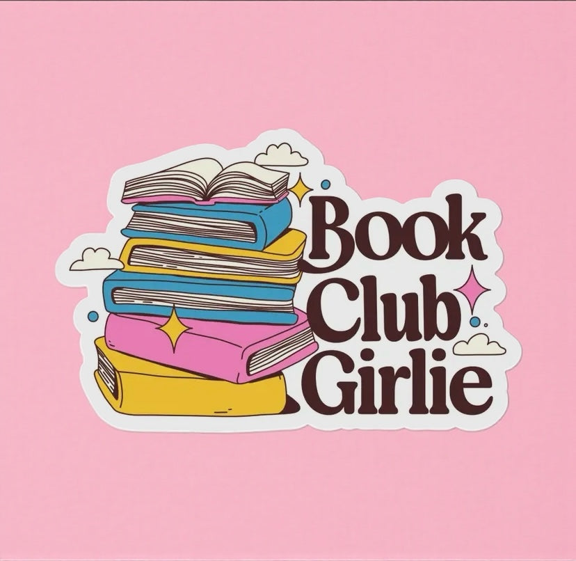 Book Club Girlie Sticker