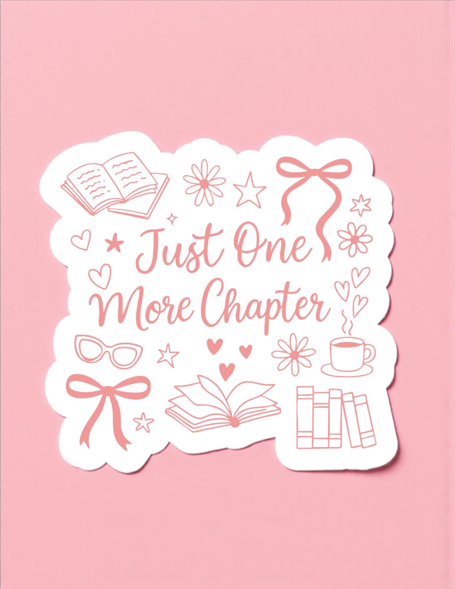 Just One More Chapter Sticker-Pink