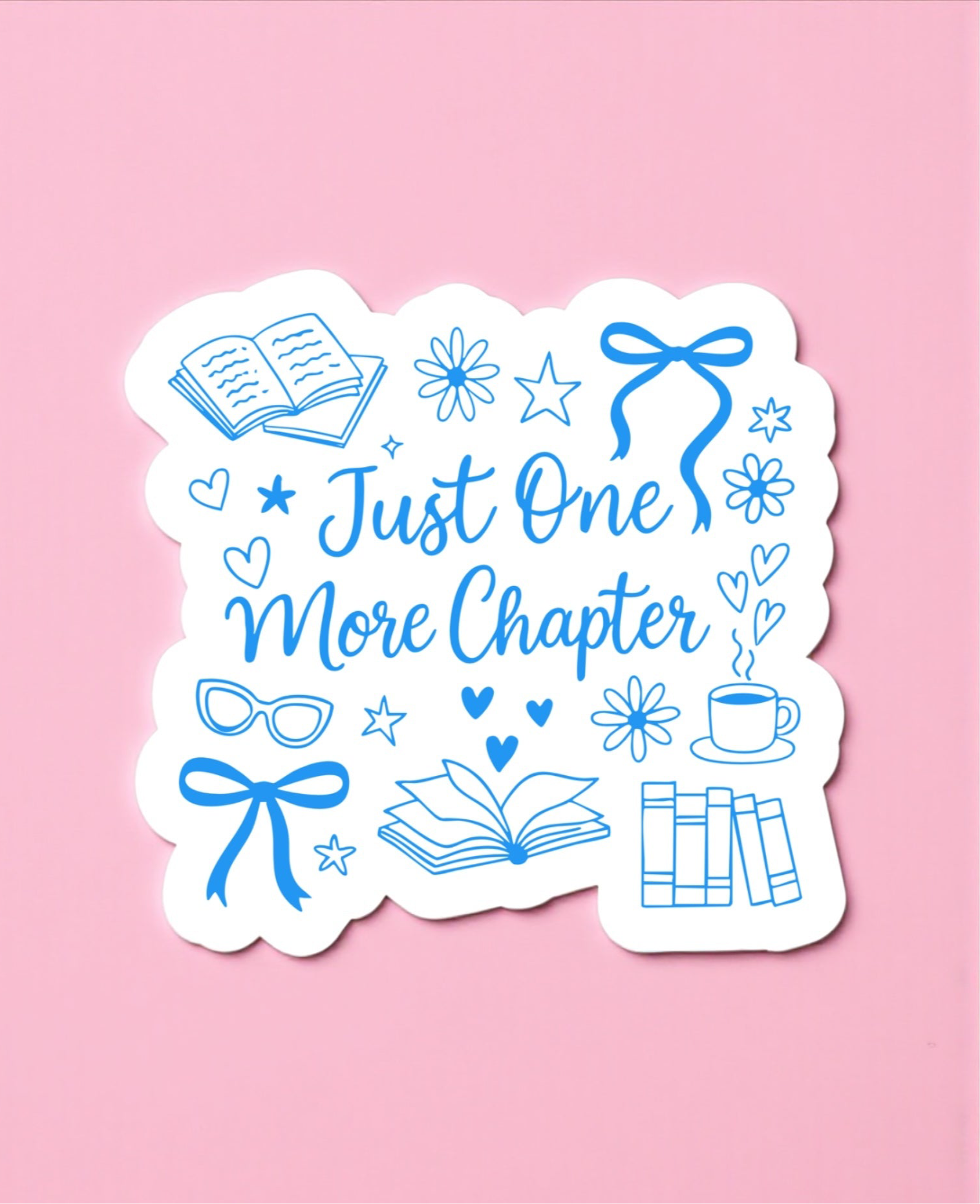Just One More Chapter Sticker-Blue