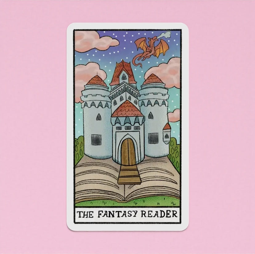 The Fantasy Reader Tarot Card Sticker