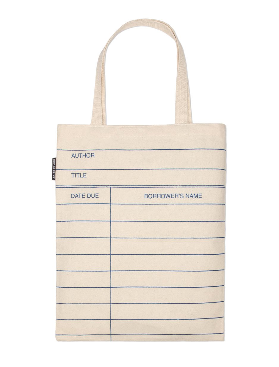 Library Card Natural Tote