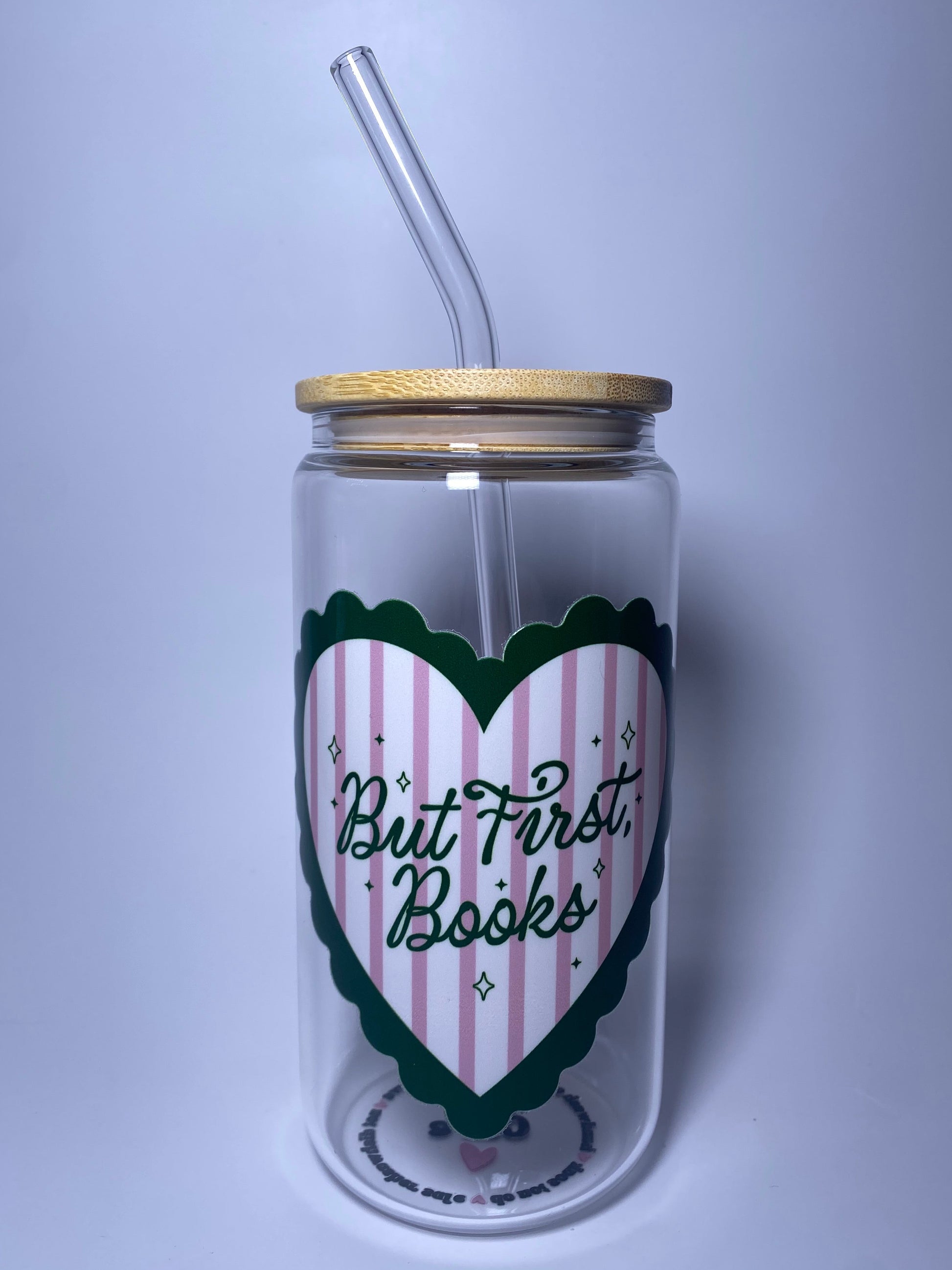 But First Books Glass Cup