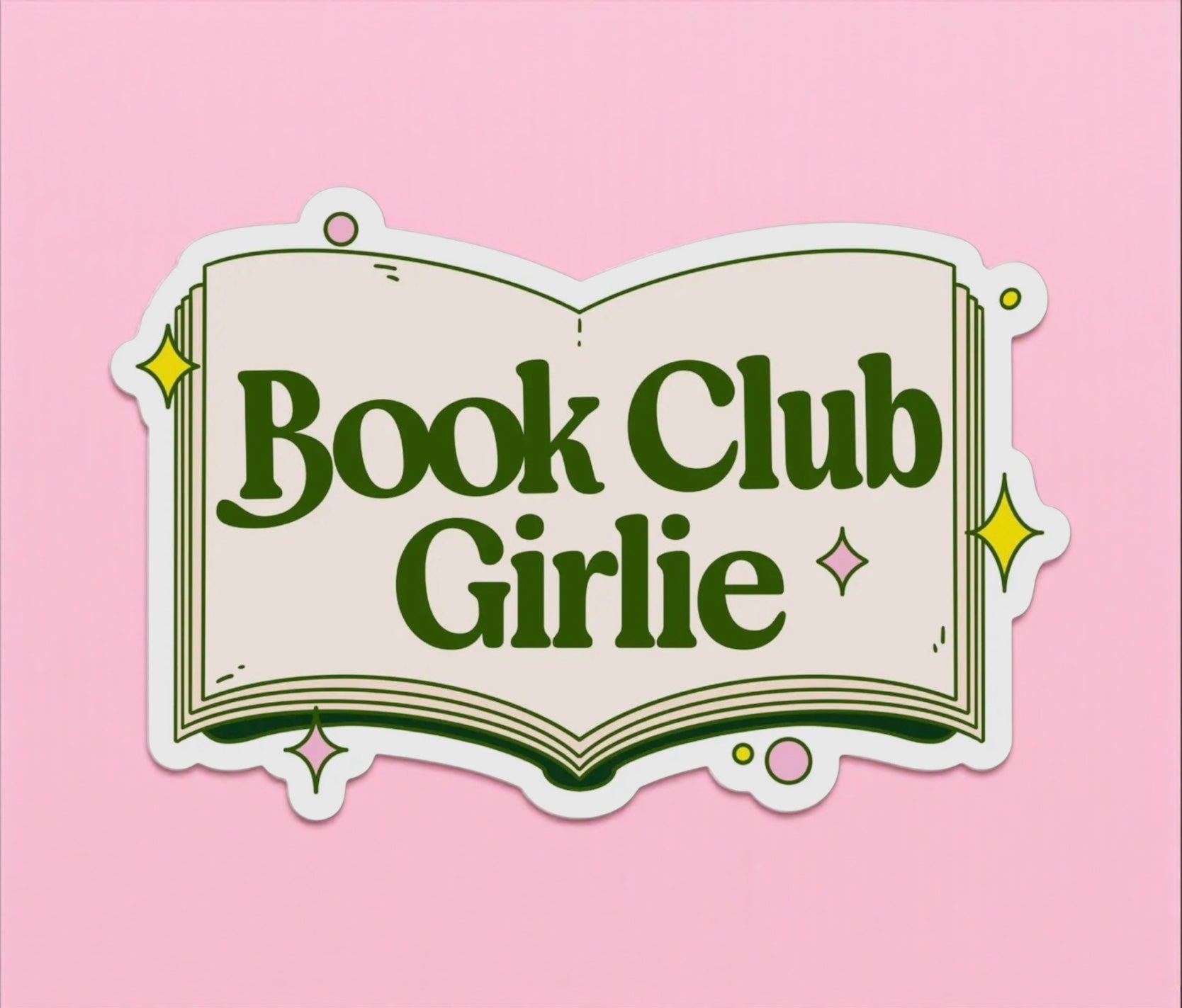 Book Club Girlie Sticker