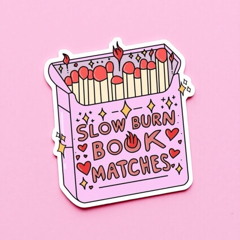 Slow Burn Book Matches Sticker