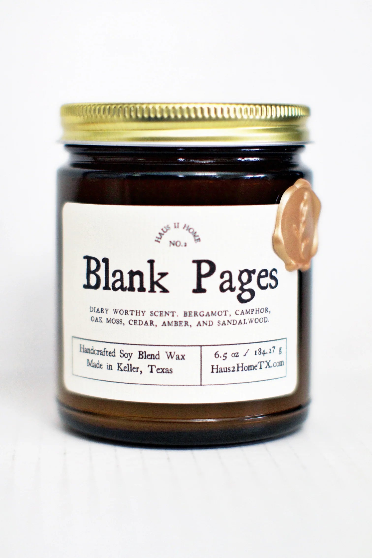 Blank Pages Candle